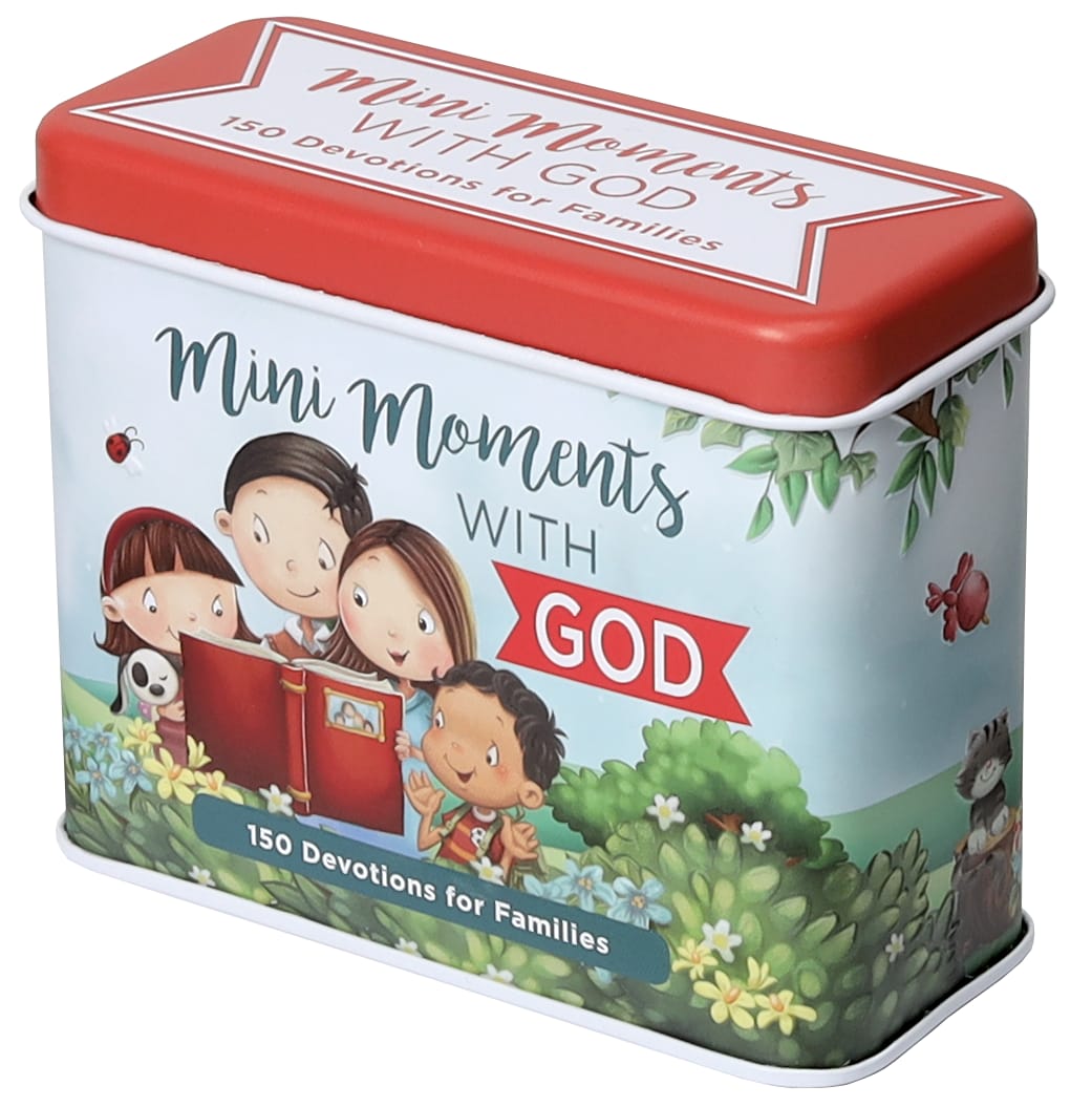 Devotional Cards in Tin: Mini Moments With God- 150 Devotions For Families
