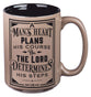 Ceramic Mug a Man's Heart ,Prov 16: 9, tan/brown (414ml) (A Man's Heart Collection)