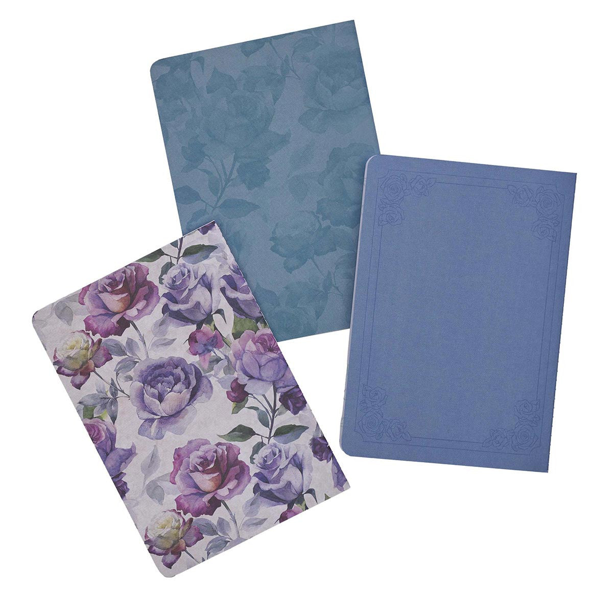 Notebook : Be Still (Ps 46:10) Purple Floral (Set of 3) (Be Still And Know Collection)