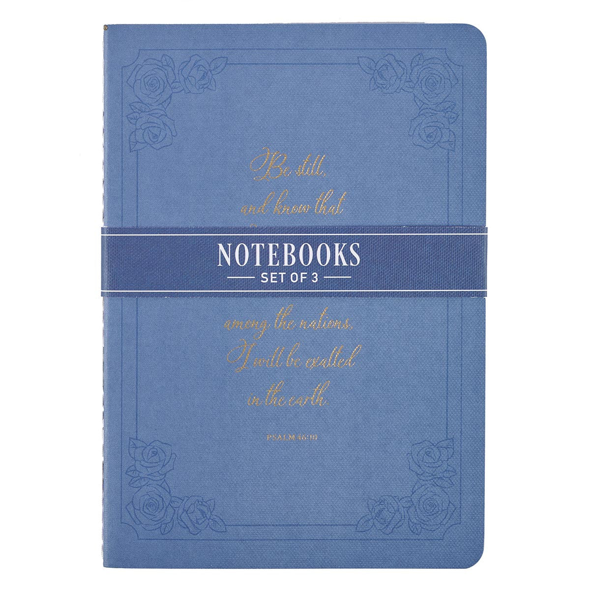 Notebook : Be Still (Ps 46:10) Purple Floral (Set of 3) (Be Still And Know Collection)