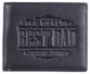 Leather Wallet: The World's Best Dad Strength & Courage, Bi-Fold, Rfid-blocking, gift boxed