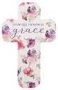 Bookmark Cross-Shaped: Now I Know Grace, Floral