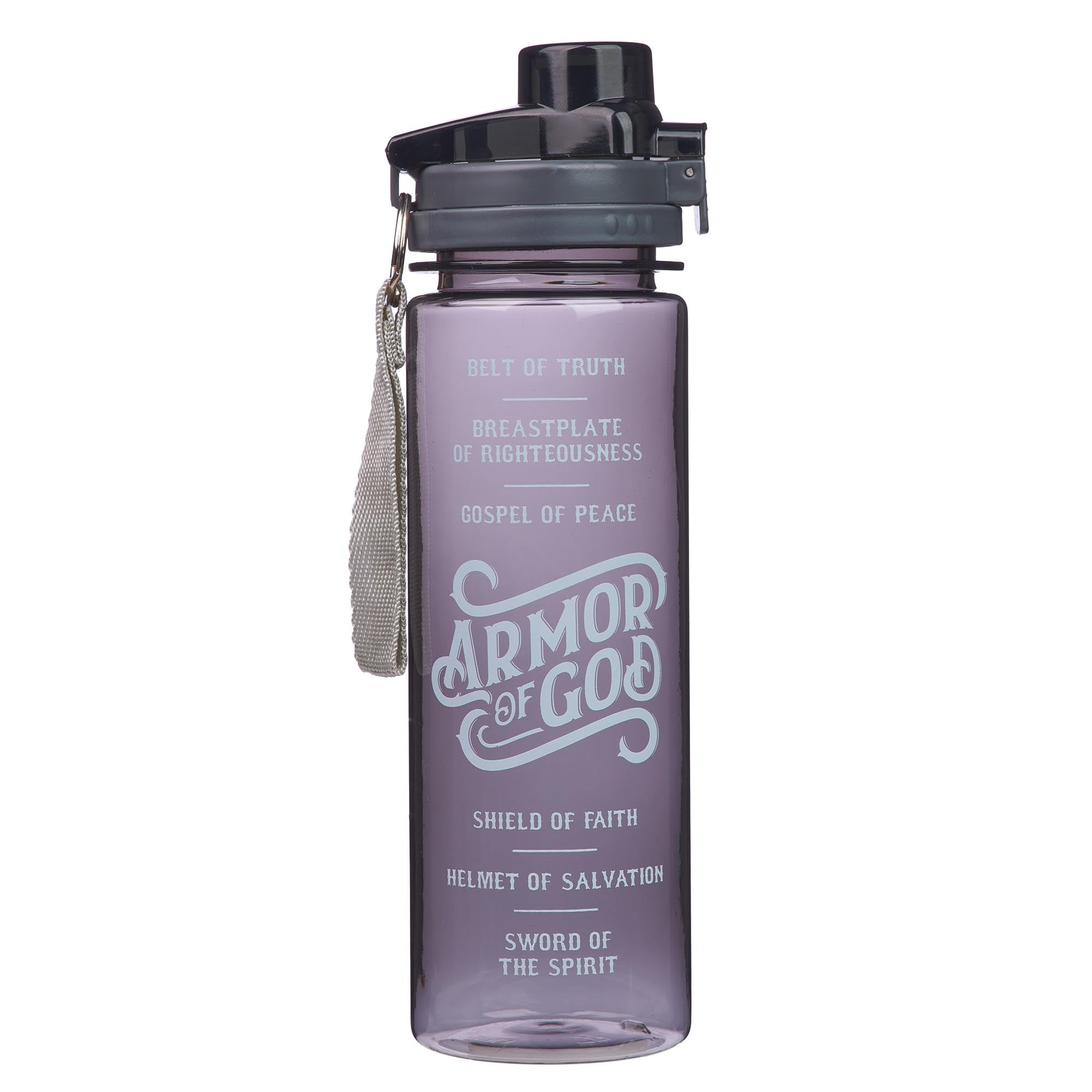 Water Bottle, PlasticArmor of God, Bpa Free, Pop-Up Lid