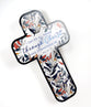 Bookmark Cross-Shaped: All Things Through Christ Navy/Multi Leaves (Phil. 4:13)