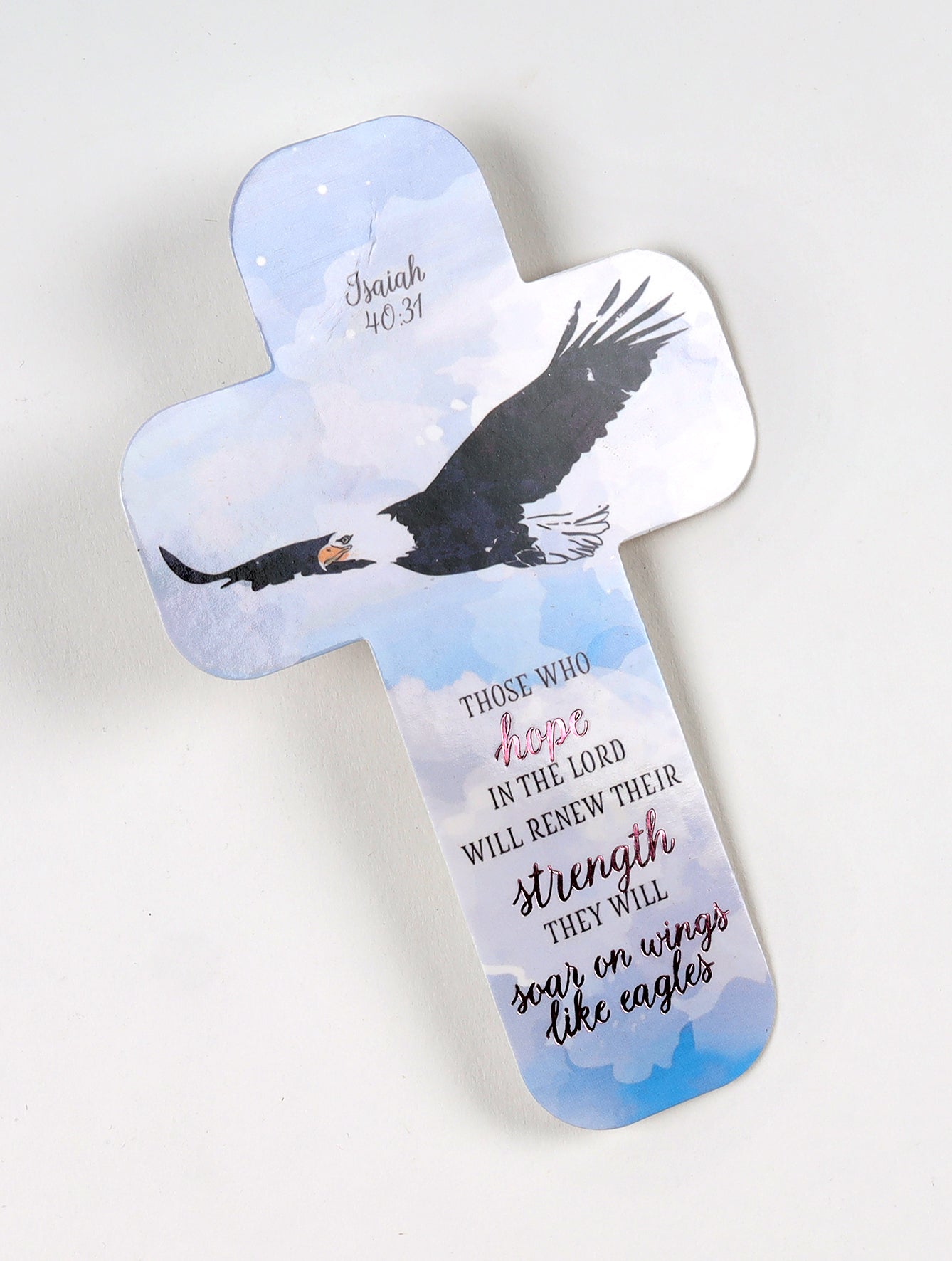 Bookmark Cross-Shaped: Eagles Wings Eagle in the Sky (Isaiah 40:31)