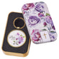 Keyring in Tin: Be Still Purple Floral Gold (Ps 46:10) (Be Still And Know Collection)