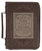 Bible Cover Large: A Man's Heart Brown (Prov 16:9) (A Man's Heart Collection)