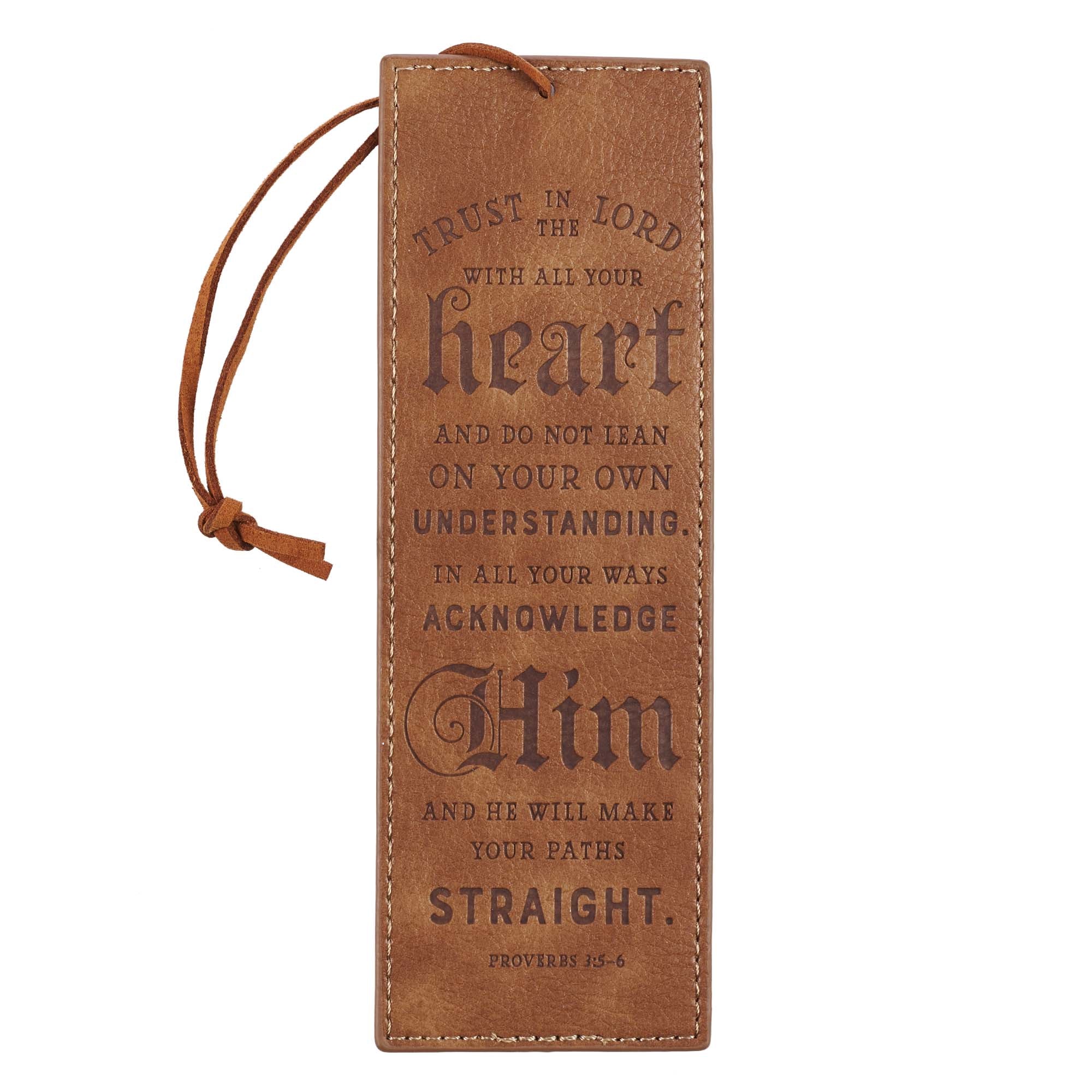 Bookmark With Tassel: Trust in the Lord Brown (Prov 3: 5-6)