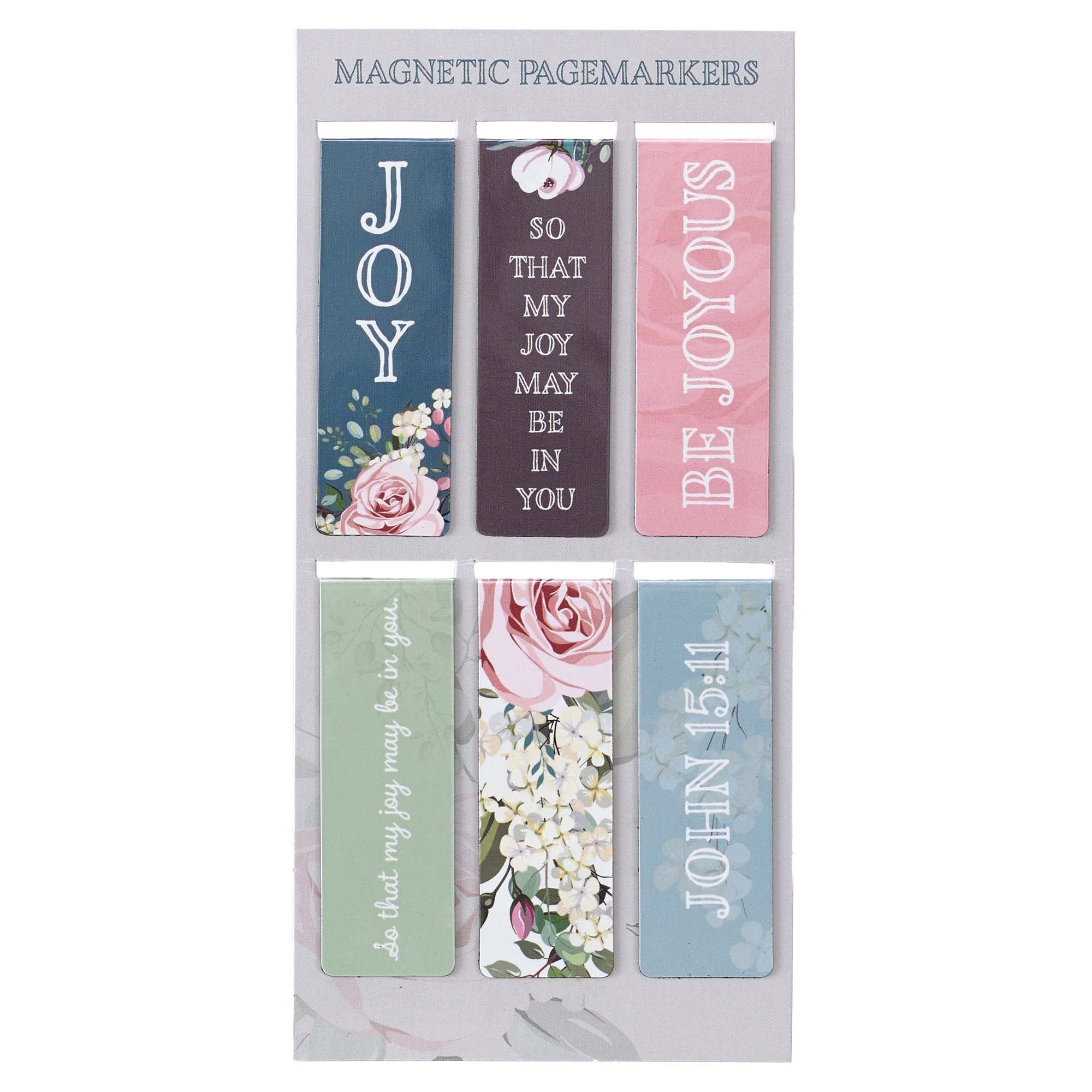 Bookmark Magnetic - set of 6: Joy, John 15.11 (That Joy May Be In You Collection)