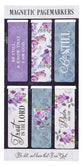 Bookmark Magnetic (Set of 6): Be Still, Purple Floral, Psalm 46:10 (Be Still and Know Collection)