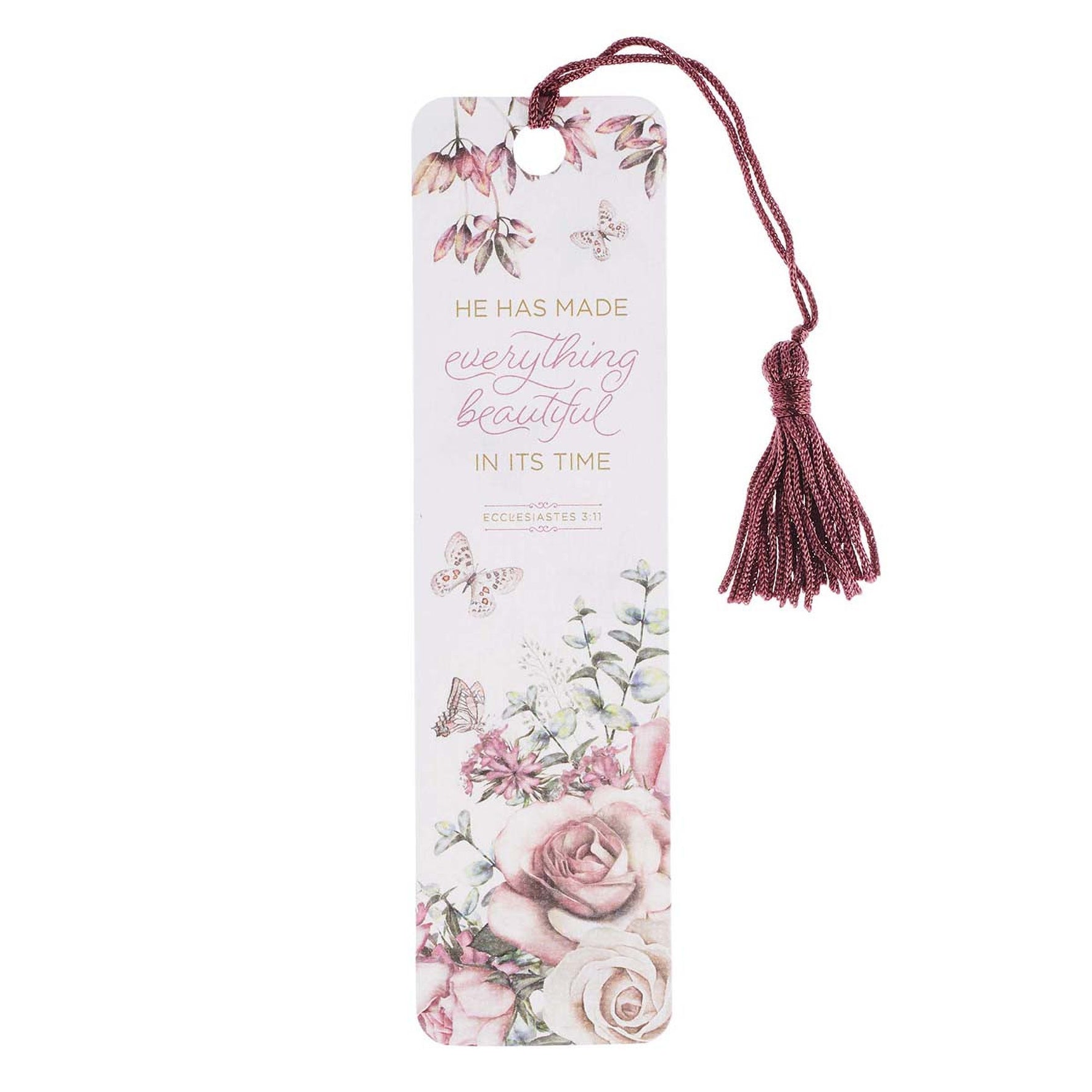 Bookmark With Tassel: Everything Beautiful, Roses