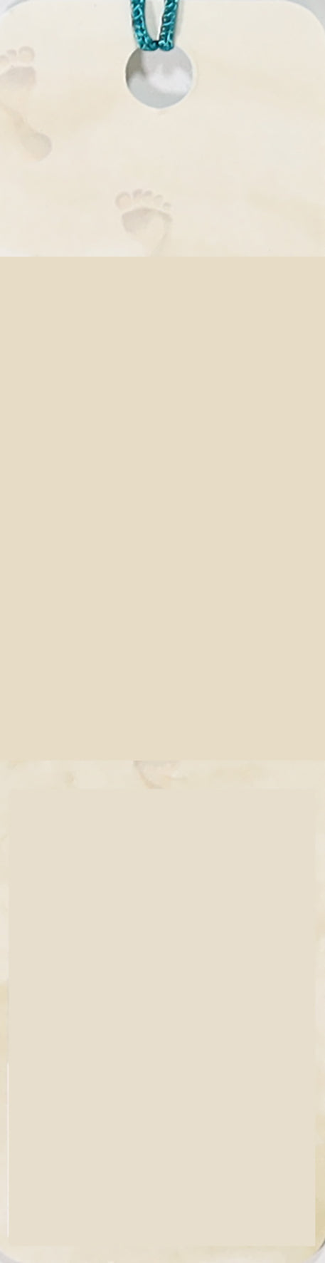 Bookmark With Tassel: Footprints, Beach