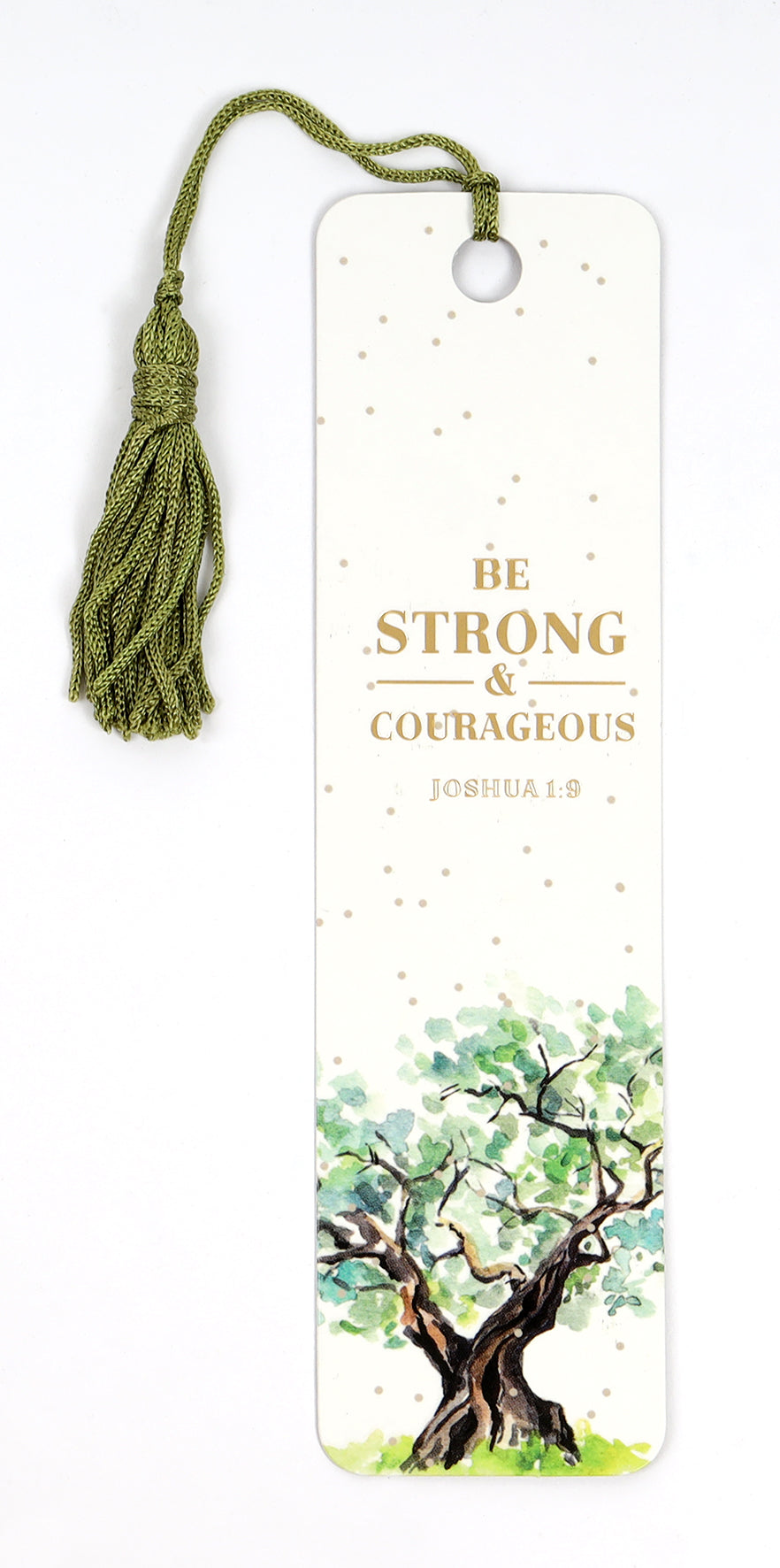 Bookmark With Tassel: Be Strong and Courageous Tree (Joshua 1:9)