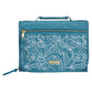Bible Cover Large: Tri-Fold Organizer, Faith, Blue Floral