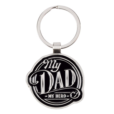Metal Keyring in Tin: My Dad, My Hero