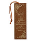 Bookmark With Cord Tan Floral, Foil Accents (Proverbs 31: 26) (When She Speaks Collection)