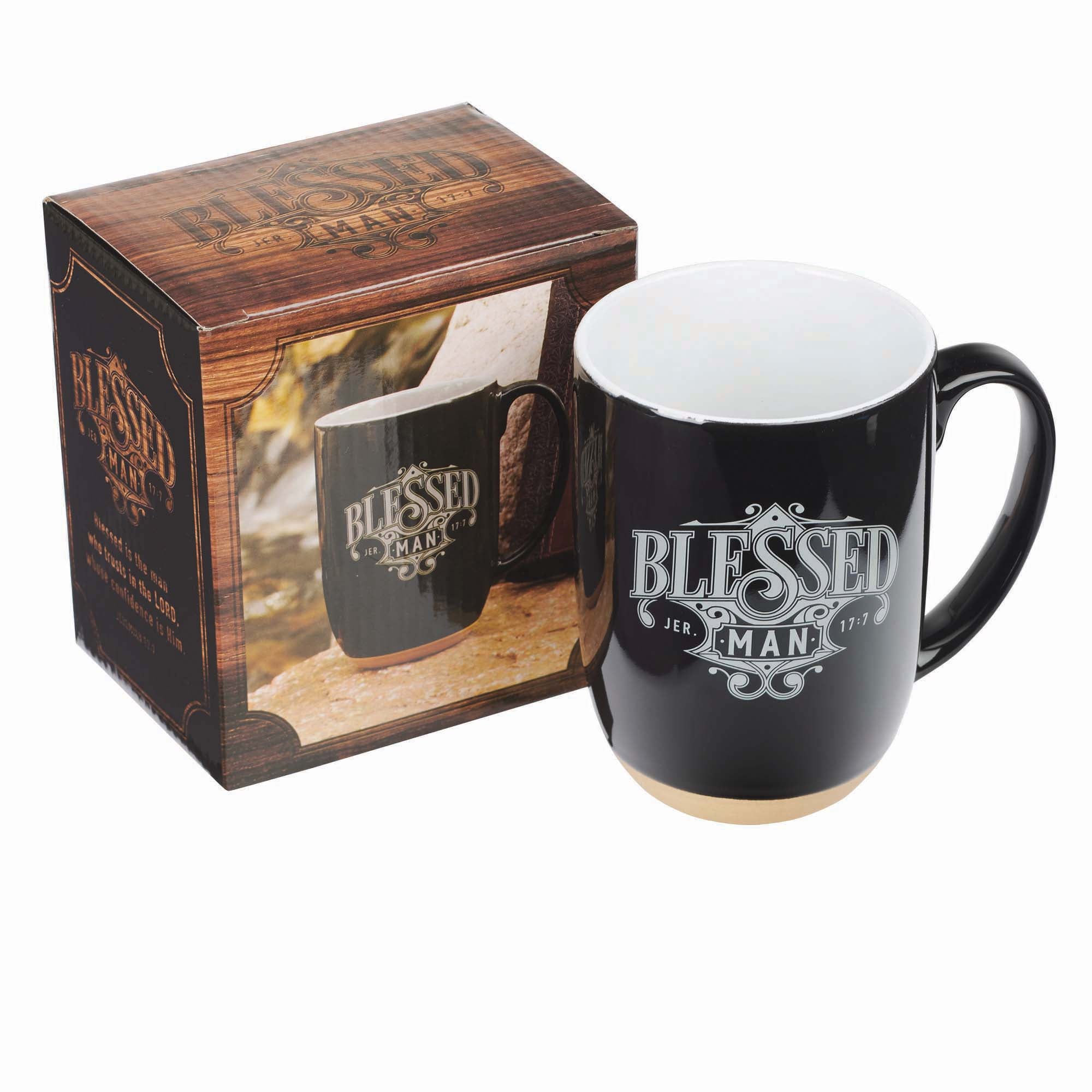 Ceramic Mug Blessed Man, Jer 17: 7, Black (444ml) (Blessed Man Collection)