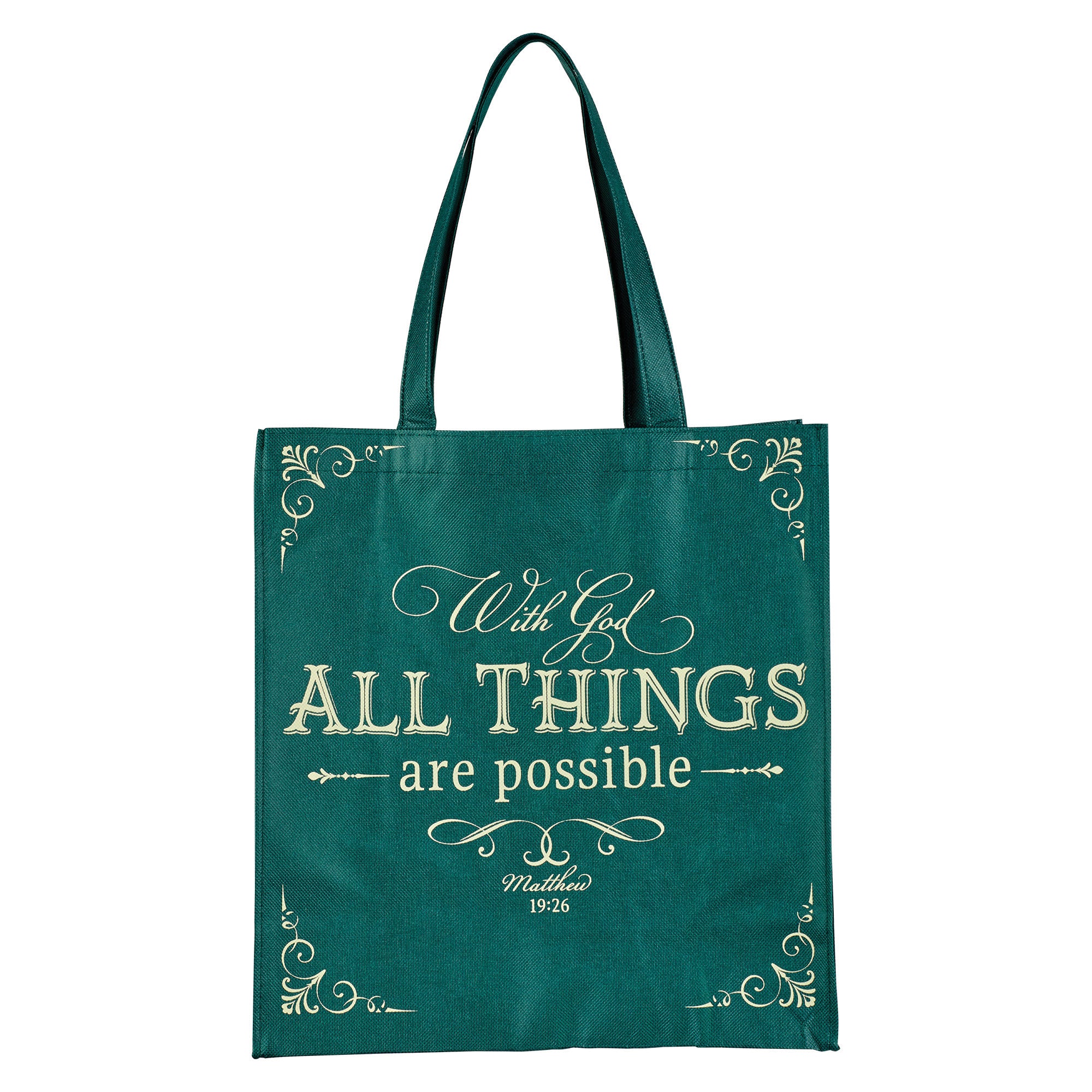 Reusable Tote Bag: With God All Things Are Possible (Jewel Tone Collection)