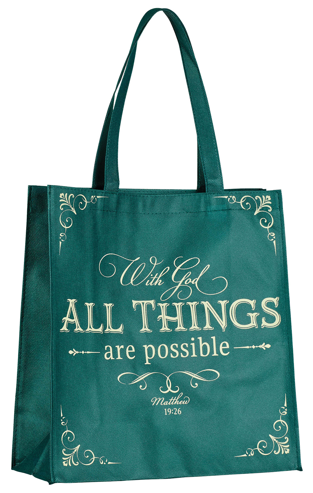 Reusable Tote Bag: With God All Things Are Possible (Jewel Tone Collection)