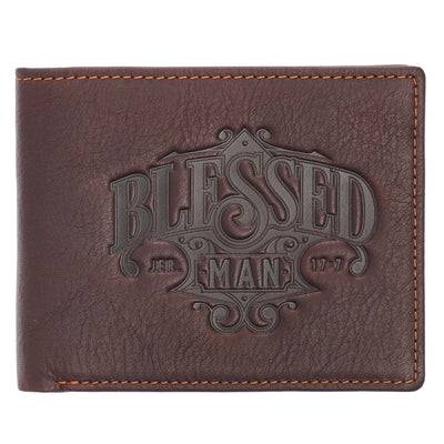 Wallet Brown, 2 Section, Bi-Fold (Jer 17: 7) (Blessed Man Collection)