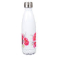 Water Bottle, Stainless SteelBe Still and Know, White Floral With Silver Cap