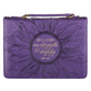 Bible Cover Medium: She is Clothed Purple (Proverbs 31:25)