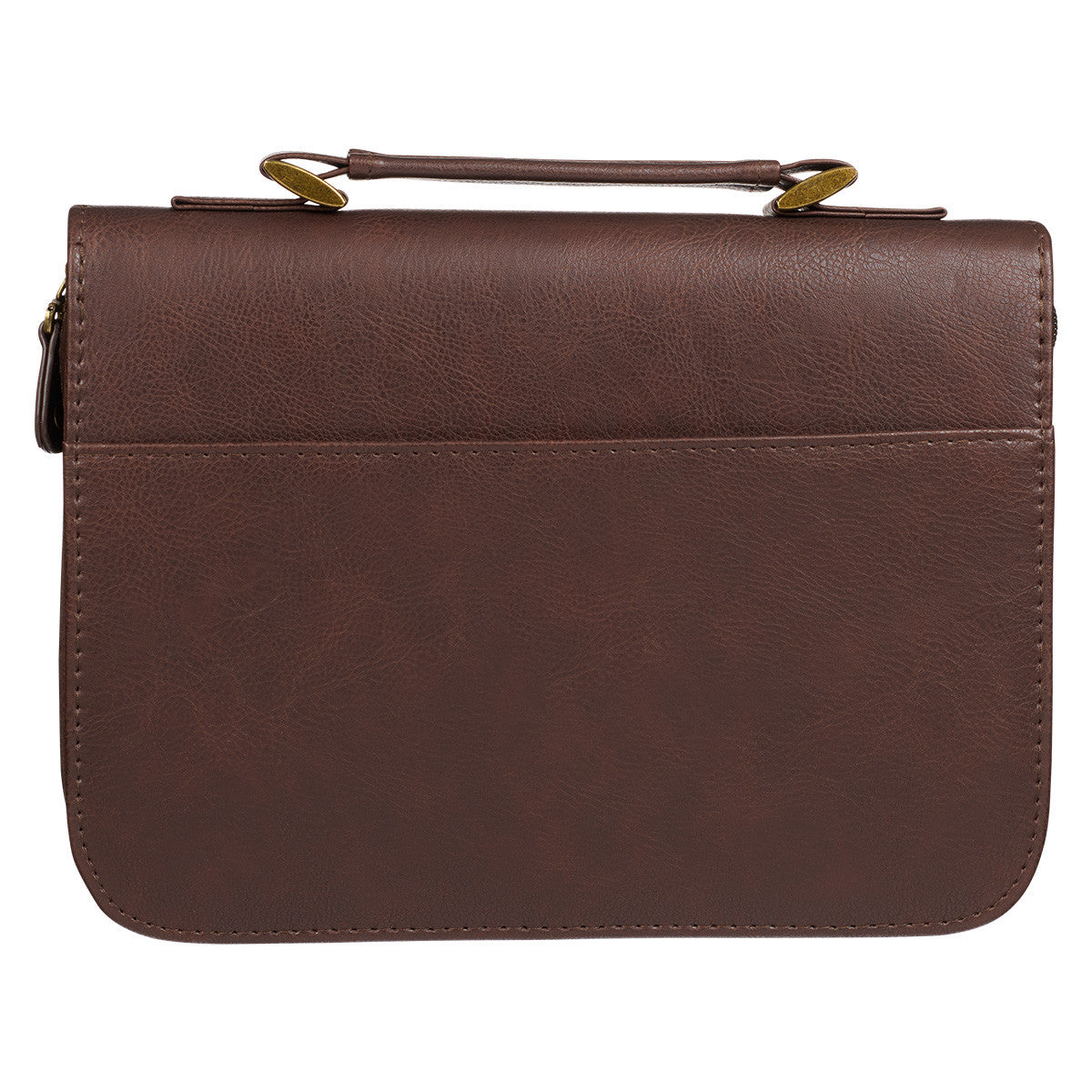 Bible Cover Extra Large: Be Strong Brown/Tan (Joshua 1:9)