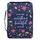 Bible Cover Medium: Everything Beautiful Navy (Ecc 3:11)