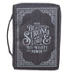 Bible Cover Medium: Be Strong in the Lord Gray (Eph. 6:10)
