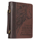Bible Cover Large: The Lord is My Strength Brown (Exodus 15:2)