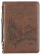 Bible Cover Large: Wings Like Eagles Brown (Isaiah 40:31)