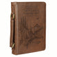 Bible Cover Large: Wings Like Eagles Brown (Isaiah 40:31)