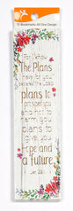 Bookmark: I Know the Plans (Jer. 29:11) Cream/Floral (10 Pack)