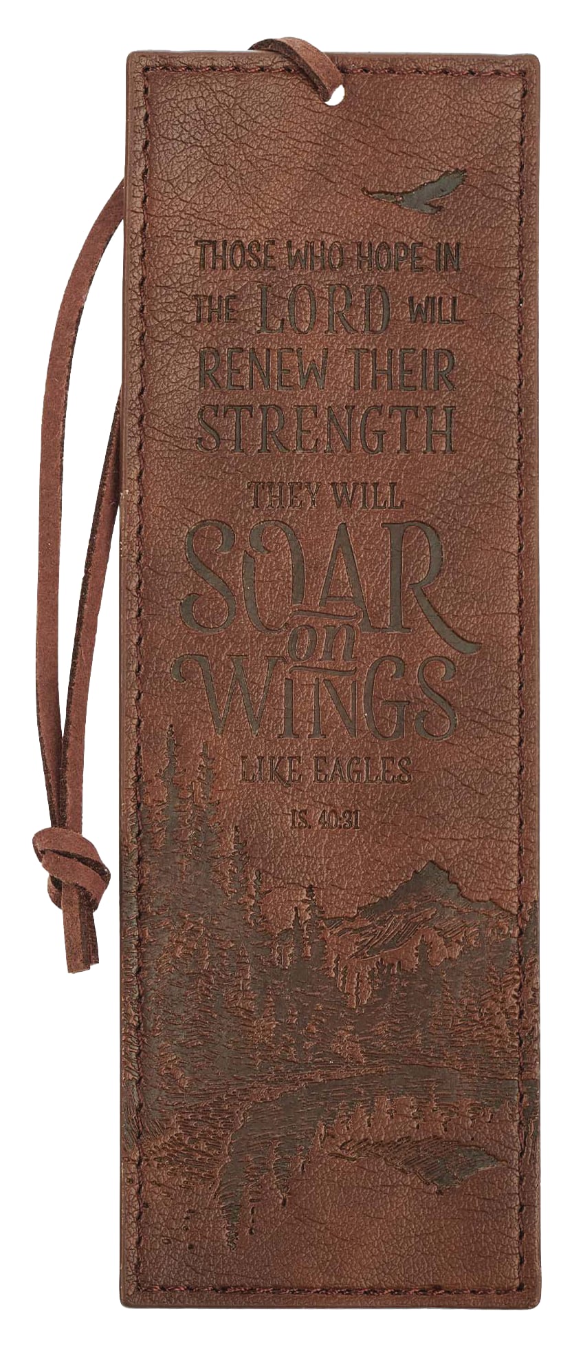 Bookmark With Tassel: Soar on Wings Brown (Isaiah 40:31)