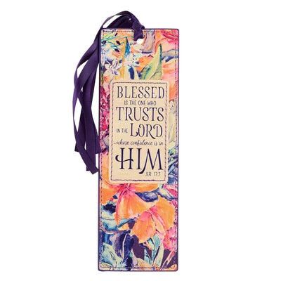 Bookmark With Tassel: Blessed is the One Floral (Jer. 17:7)