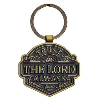 Metal Keyring: Trust in the Lord Always Black (Isaiah 26:4)