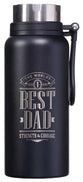 Water Bottle, Stainless Steel (946 ml): Best Dad, Joshua 1:9, Black