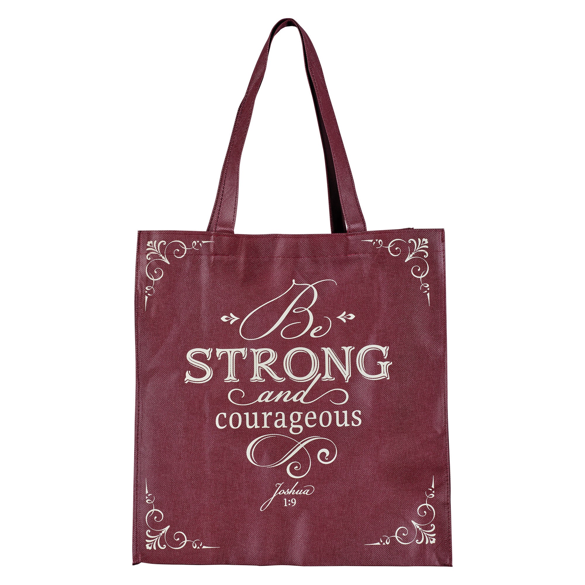 Reusable Tote Bag: Be Strong and Courageous (Jewel Tone Collection)