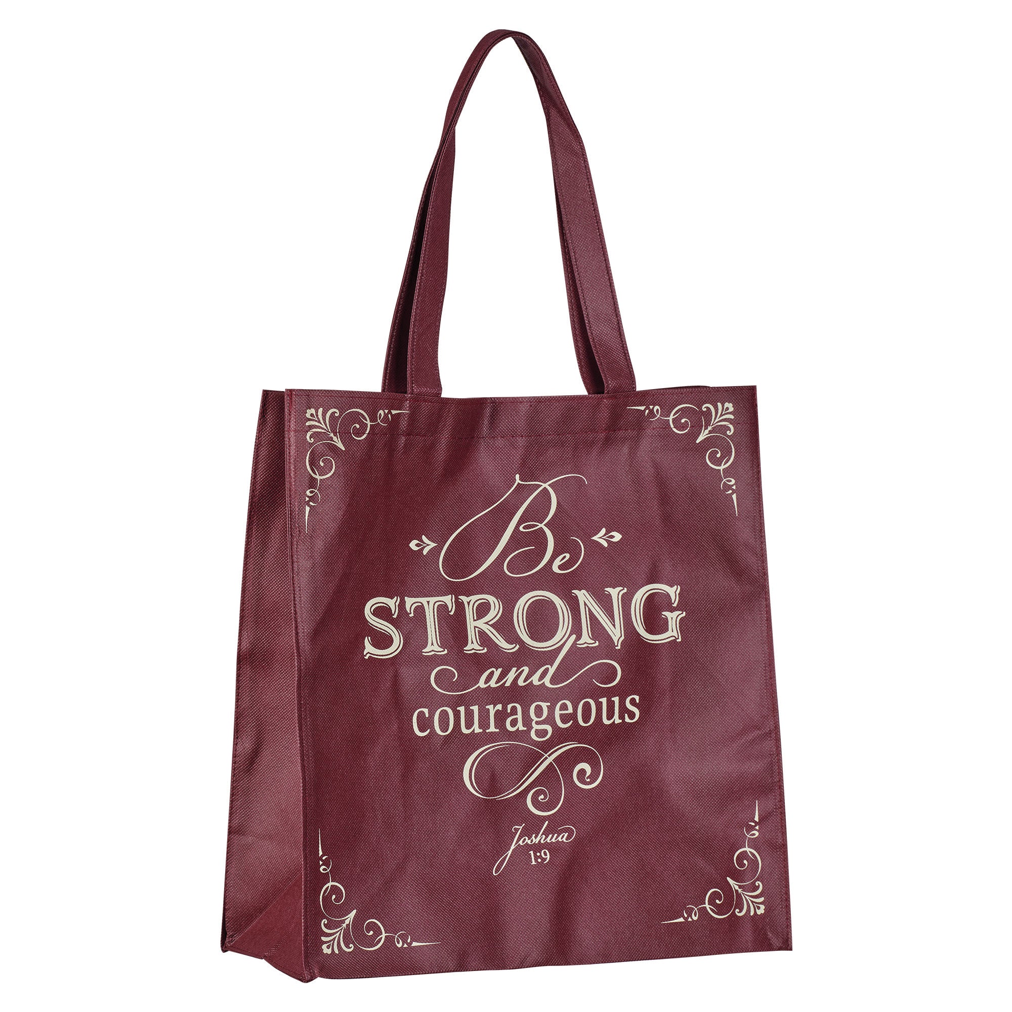 Reusable Tote Bag: Be Strong and Courageous (Jewel Tone Collection)