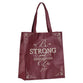 Reusable Tote Bag: Be Strong and Courageous (Jewel Tone Collection)