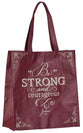 Reusable Tote Bag: Be Strong and Courageous (Jewel Tone Collection)