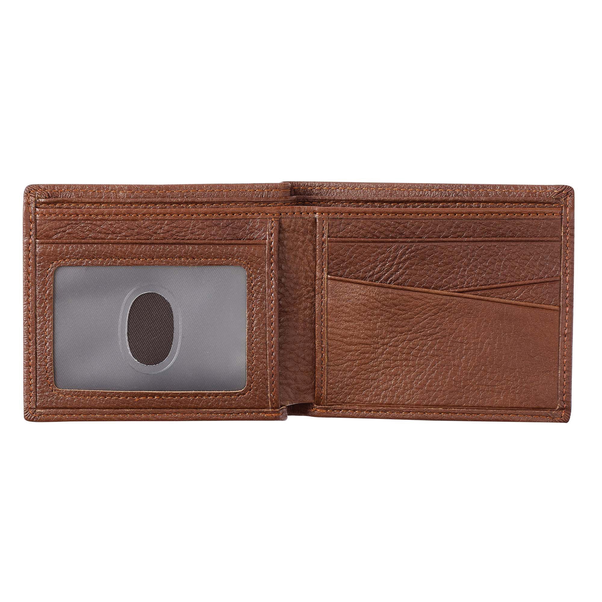Leather Wallet: Blessed is the Man, Dark Brown, Jer. 17:7, Bi-Fold, Rfid-blocking, Gift Boxed