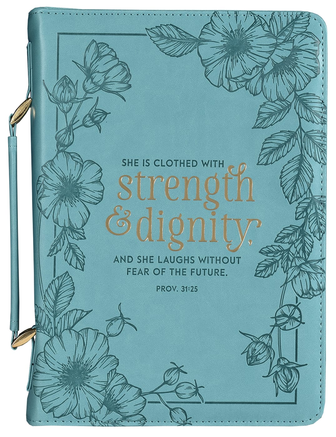 Bible Cover Large: She is Clothed With Strength (Proverbs 31:25)