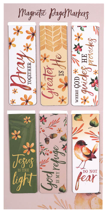Bookmark Magnetic - set of 6: God is My Refuge