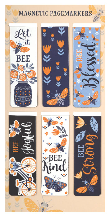 Bookmark Magnetic - set of 6: Let It Bee