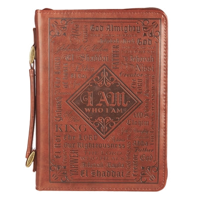 Bible Cover Extra Large: Names of God, Brown