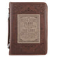 Bible Cover Extra Large: A Man's Heart Brown (Proverbs 16:9)
