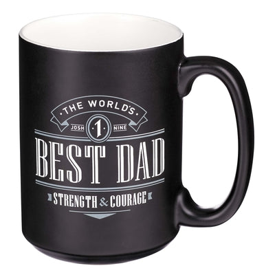 Ceramic Mug: Best Dad (Joshua 1:9) Black (414 Ml)