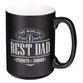 Ceramic Mug: Best Dad (Joshua 1:9) Black (414 Ml)