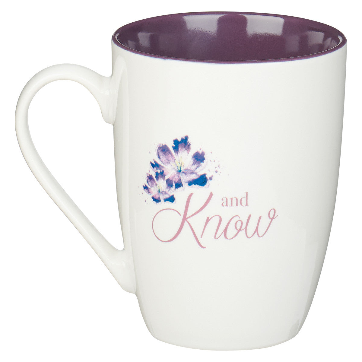 Ceramic Mug: Be Still (Psalm 46:10) Purple Inside (355 Ml)